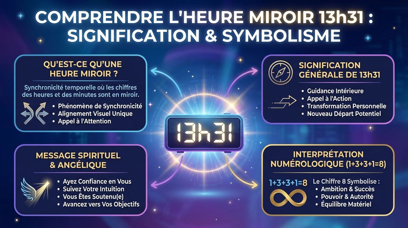 Comprendre la signification de l'heure miroir 13h31 1 Impact sur la vie personnelle
