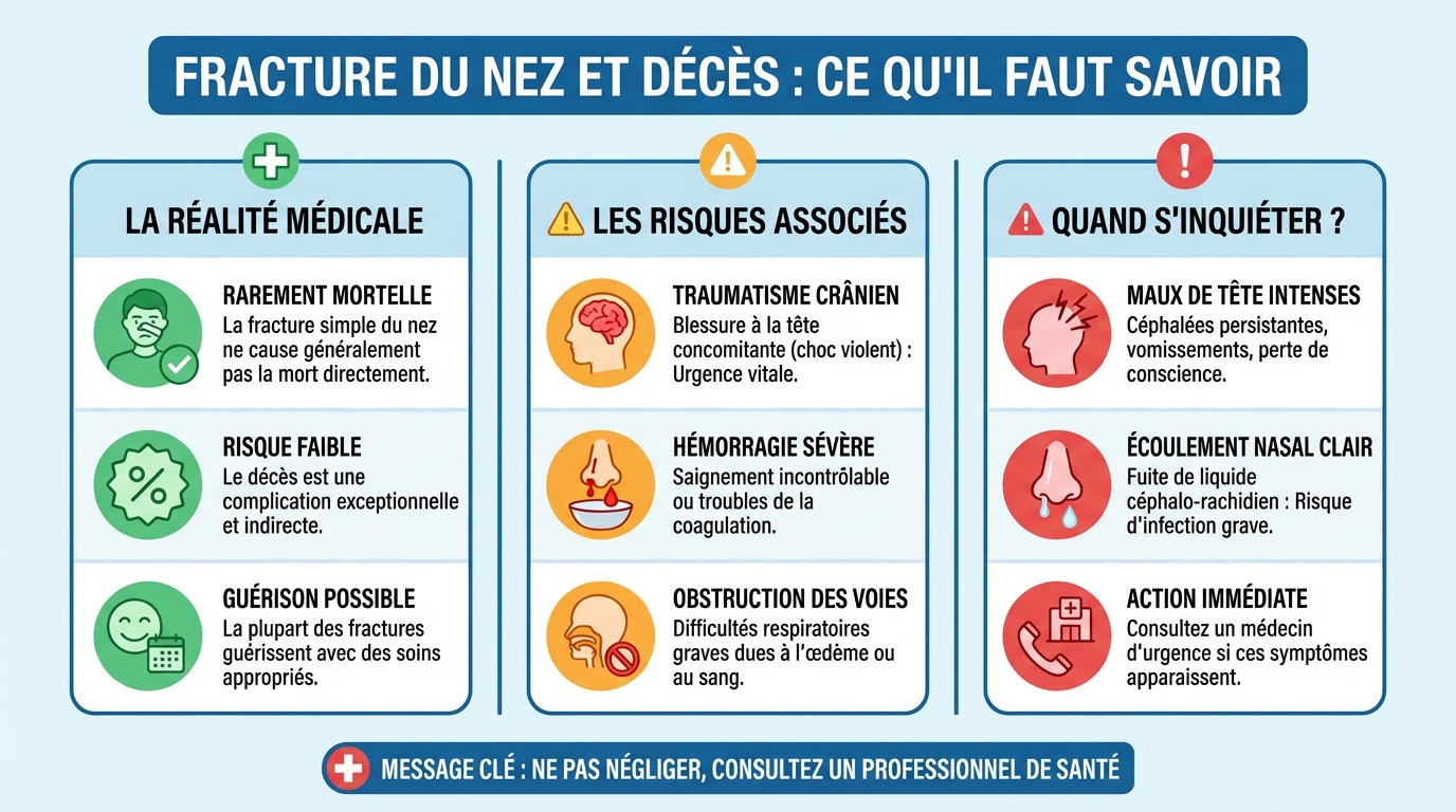 Fracture du nez et décès : ce qu'il faut savoir 1 Risques associés à une fracture du nez