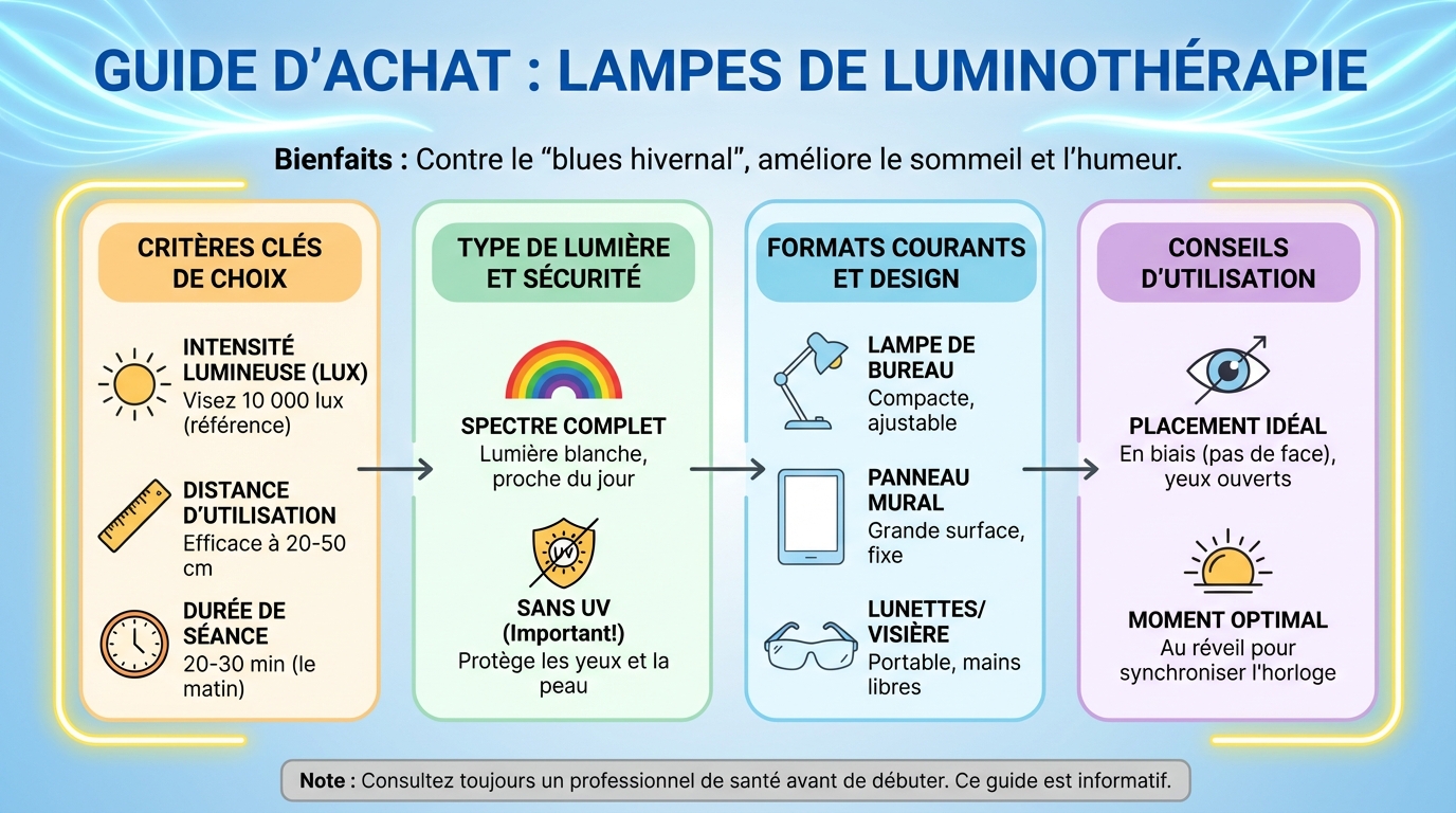 Guide d'achat des lampes de luminothérapie 1 Comment choisir sa lampe de luminothérapie ?