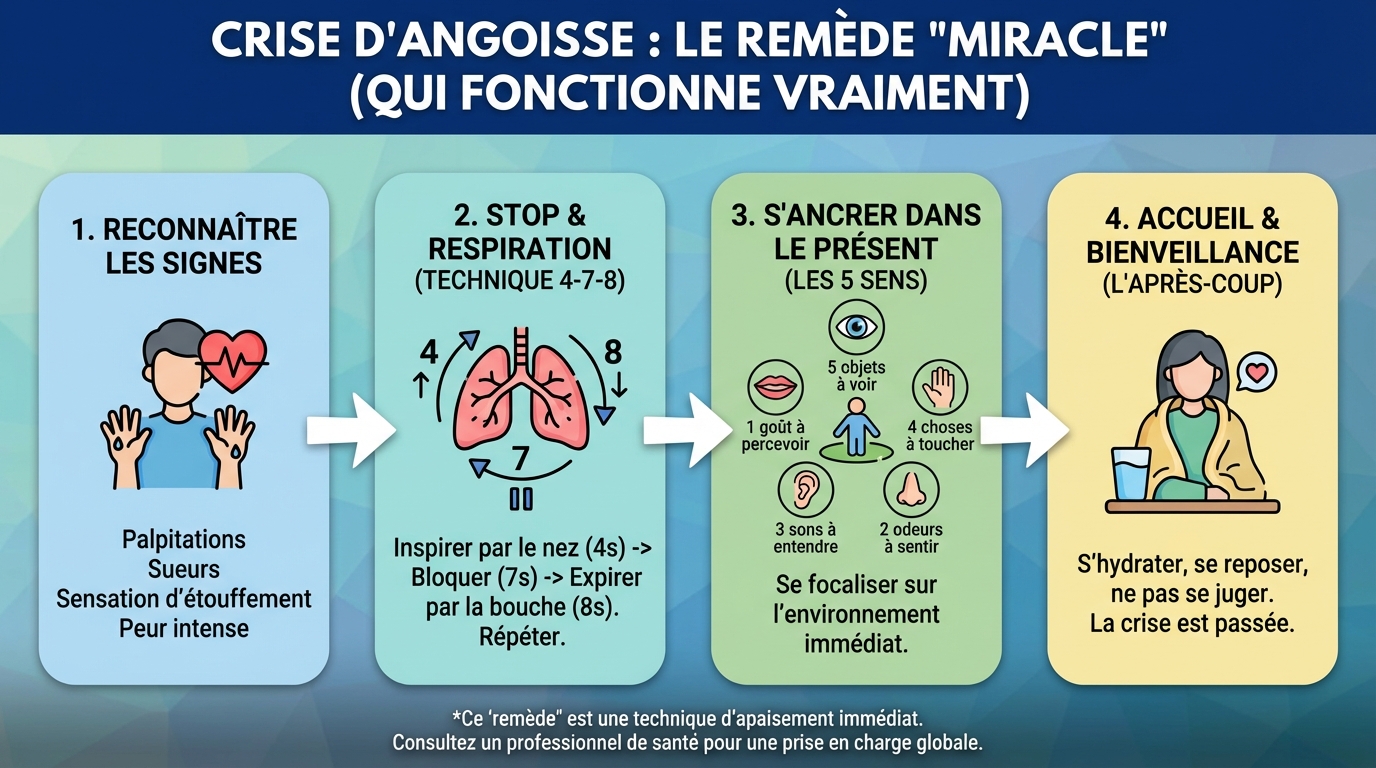 Crise d'angoisse : le remède miracle qui fonctionne 1 Comprendre la crise d'angoisse