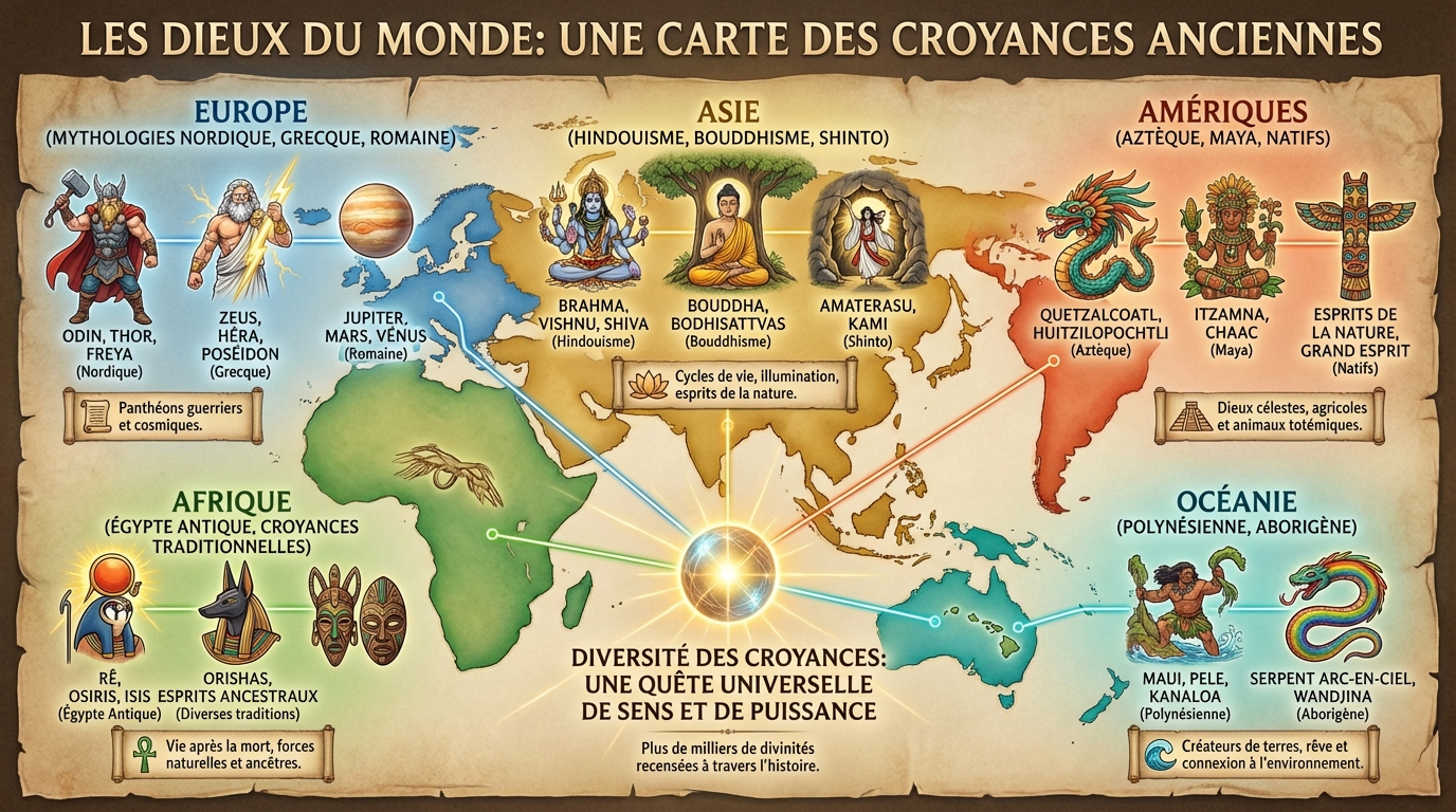 Découvrez la liste de tous les dieux du monde 1 Les principaux dieux par culture