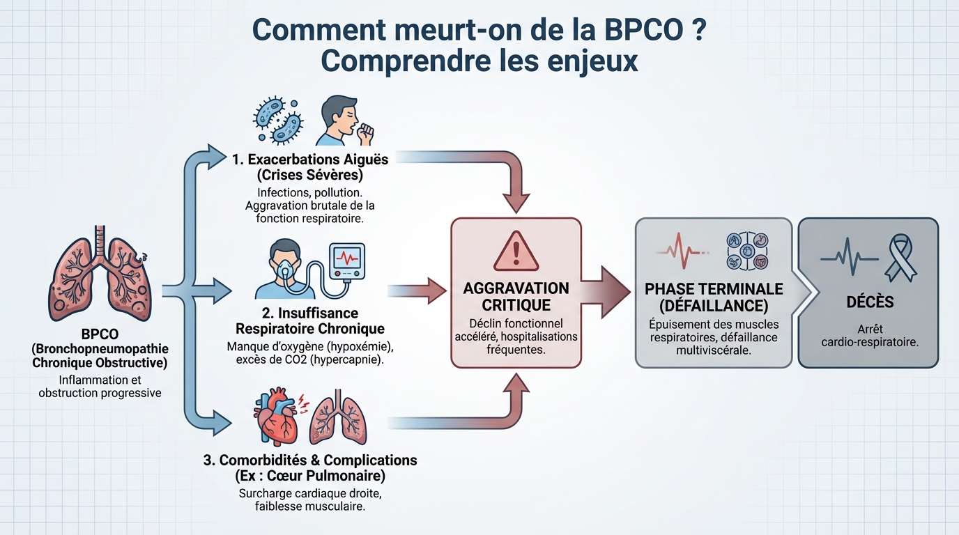 Comment meurt-on de la BPCO ? comprendre les enjeux 1 Complications liées à la BPCO
