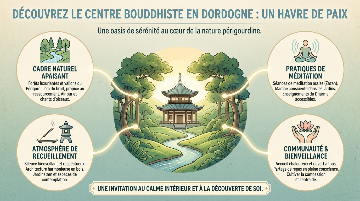 Découvrez le centre bouddhiste en dordogne : un havre de paix 1 Les retraites spirituelles