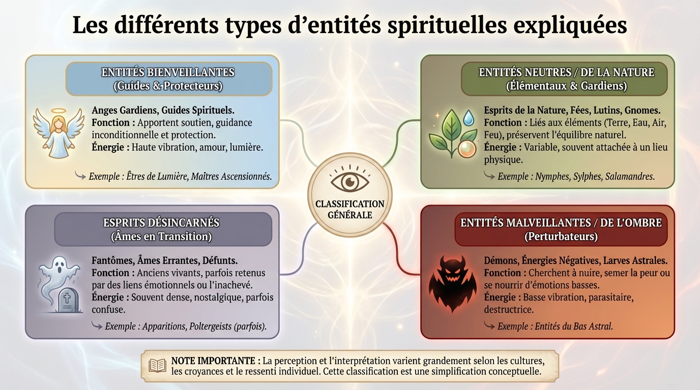 Les différents types d'entités spirituelles expliquées 1 Impact des entités sur notre vie