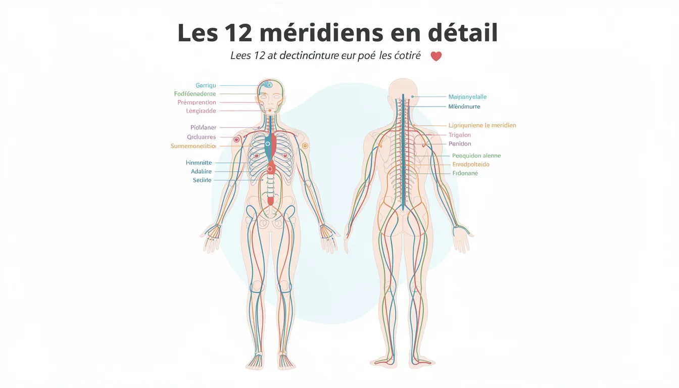 Les 12 méridiens en détail
