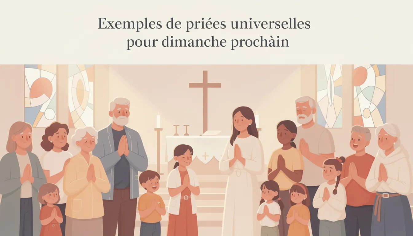 Exemples de prières universelles pour dimanche prochain